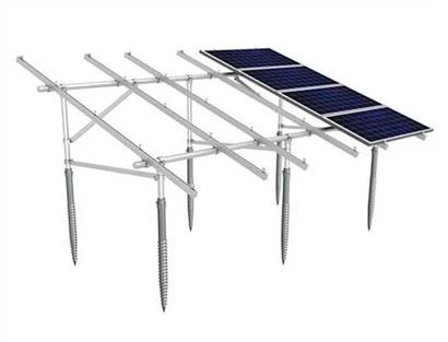 Antžeminė montavimo konstrukcija su sraigtiniais gręžiamais poliais